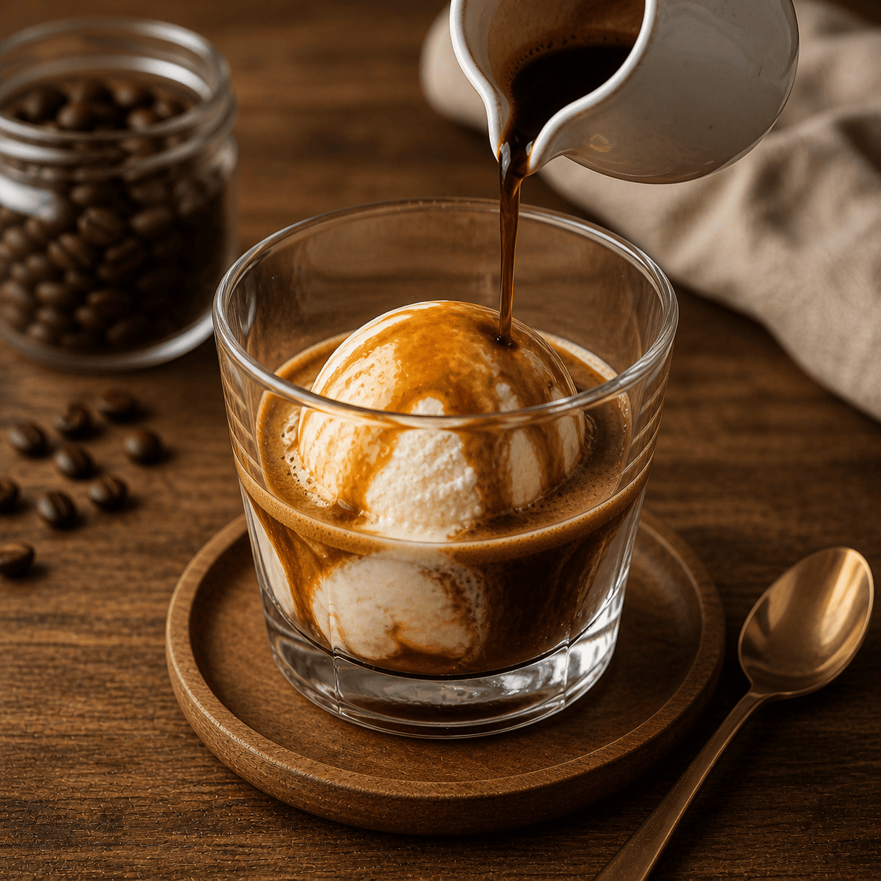 Affogato dari Simetri Home Coffee Roasters